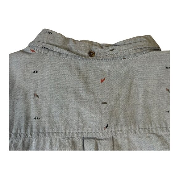 Jack O’Neill Men’s L Gray Cotton Button Up Shirt Surf Print Standard Fit Casual - Picture 4 of 10